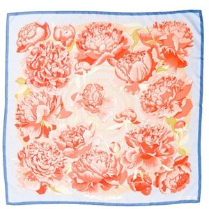 Hermès Les Pivoines Silk Scarf